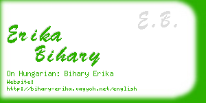 erika bihary business card